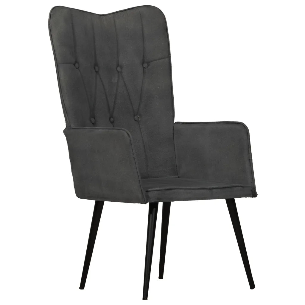 Sedia a Schienale Alto Nera in Tela 339654
