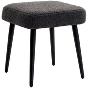 Pouf poggiapiedi imbottito ¨C Xylo ¨C tessuto effetto cashmere grigio scuro 42x42x44 cm
