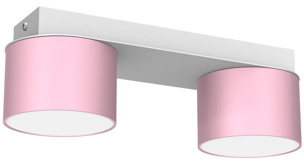 Plafoniera Milagro Dixie 2 luci GX53 rosa 20W metallo