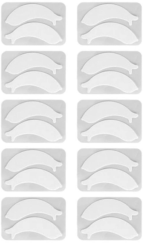 Pannelli per allungare le ciglia riutilizzabili - Pannelli per ciglia inferiori in silicone - Superficie di aderenza sicura - Imballaggio individuale - Flessibili e soffici - Utilizzo multifunzionale