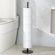 Toiletpapier e wc-ruota e rotoli da cucina e ruota di riserva, deposito wc, in acciaio inossidabile, libero, piano per bagno, con divisorio per protezione dall'acqua