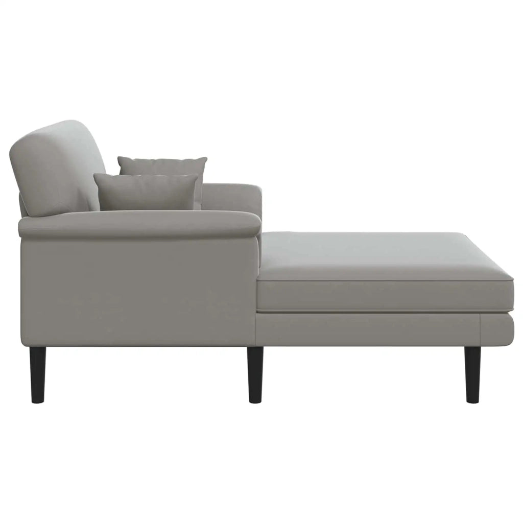 Chaise longue Grigio Chiaro Velluto 42048040