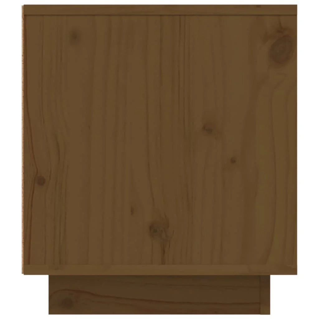 Mobile TV multimediale scaffale TV credenza TV sala da pranzo soggiorno camera da letto color miele 110 x 35 x 40,5 cm legno di pino massiccio marrone 02_0027700