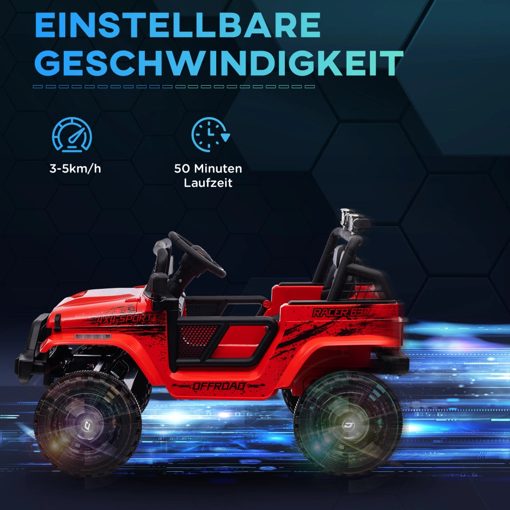 Auto elettrica per bambini ¨C zephmum ¨C Rosso, plastica e metallo