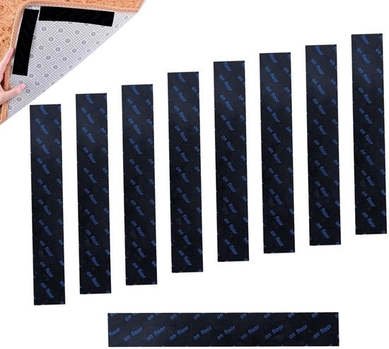 Stracciatore di tappeti per 9 pezzi - Riciclabile - Antiscivolo - Lavabile - Bicchiere autoadesivo - Per pavimenti in legno duro/piastrelle