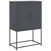 Credenza | Madia | Buffet da pranzo | Armadio da pranzo Antracite 68,5x38,5x107 cm in Acciaio