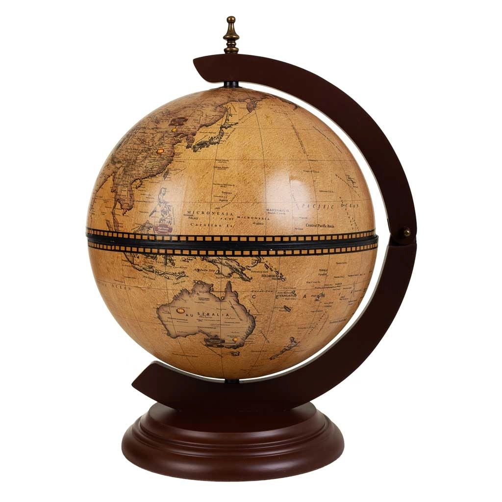 Portabottiglie globo marrone 38x33x48h