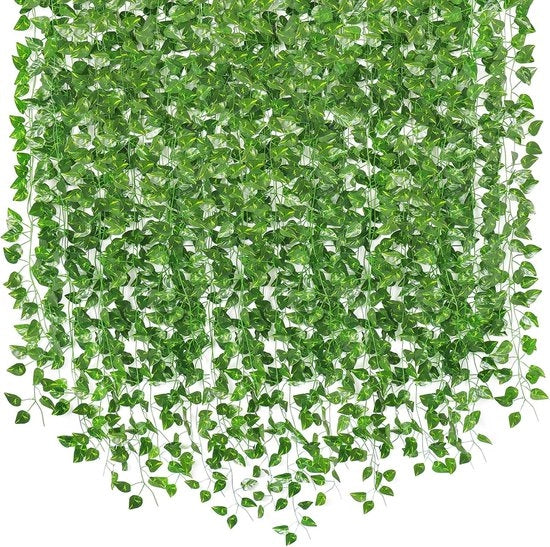 Decorazione con Fili di Fagioli - Piantine d'Arte - Adatto per interni ed esterni - 14 pezzi - Verde - 28 m