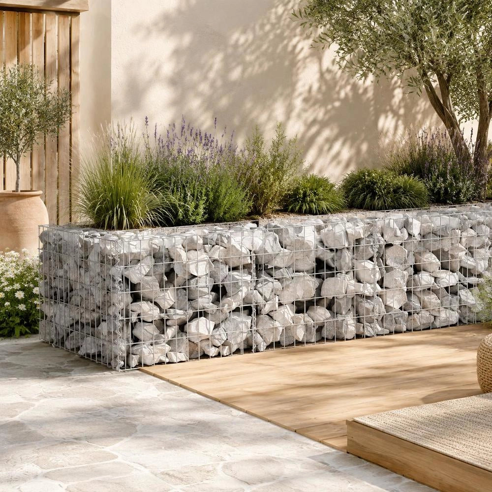 Gabion Wall, Galvanized Steel, 450x30x50 Cm