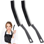 Set di spazzole per pulizia a mano multifunzionali 2 pezzi - Spazzola per pulizia di viti - Spazzola per pulizia di giunti - Spazzola per mano - 23,5 cm - Nero