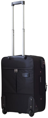 Trolley Valigia Bagaglio a Mano Morbida in Poliestere 2 Ruote Ravizzoni Spritz Nera