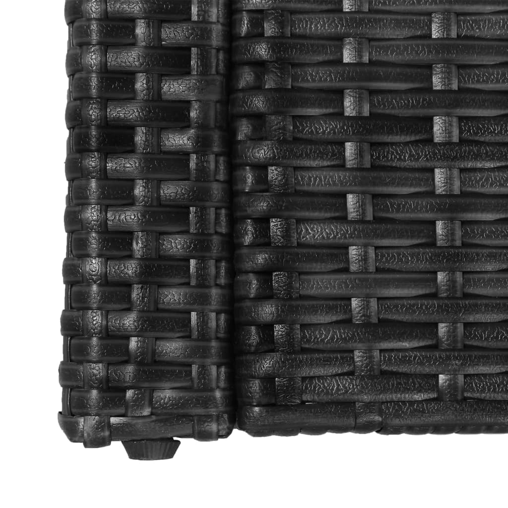 Set di mobili da giardino mobili da esterno 5 pezzi con cuscini resina intrecciata nera 02_0016494