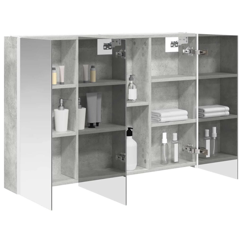 Mobiletto per specchio da bagno Grigio cemento