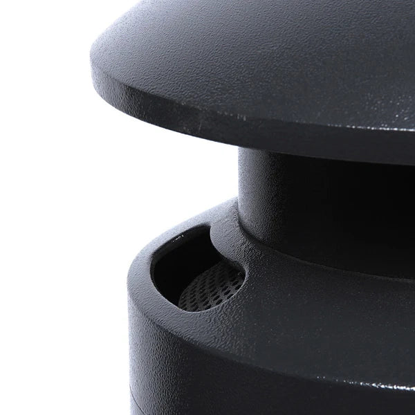 Cestino autoportante con posacenere a colonna e coperchio - Silver