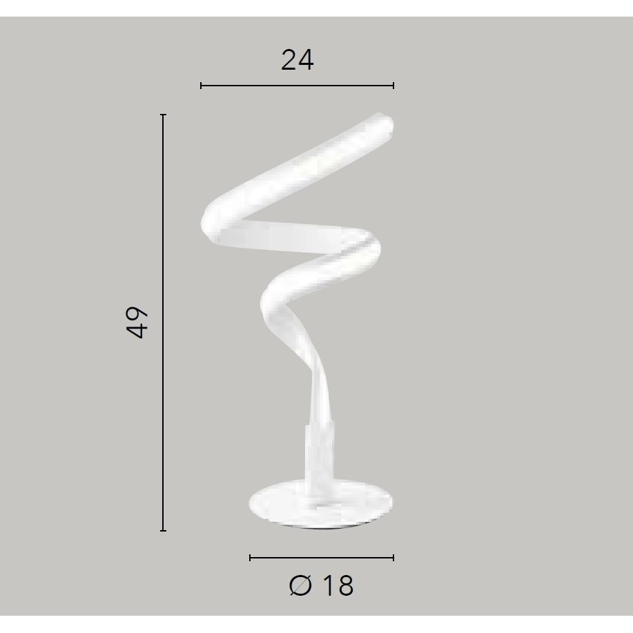 LAMPADA LED DA TAVOLO MYSTRAL 15W H49CM BIANCA.