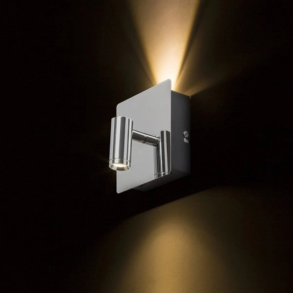 Faretto applique TIARA da parete  cromo 230V LED 2x3W 25°  3000K