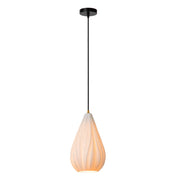 Lampada a sospensione CINZIA 1xE27 porcellana bianco nero