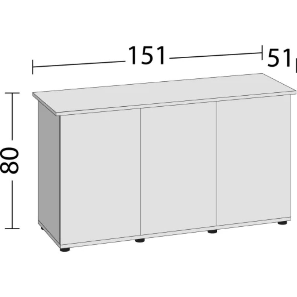Juwel Rio 400/450 Supporto 155SBX 151x51x80xH Colore: Nero