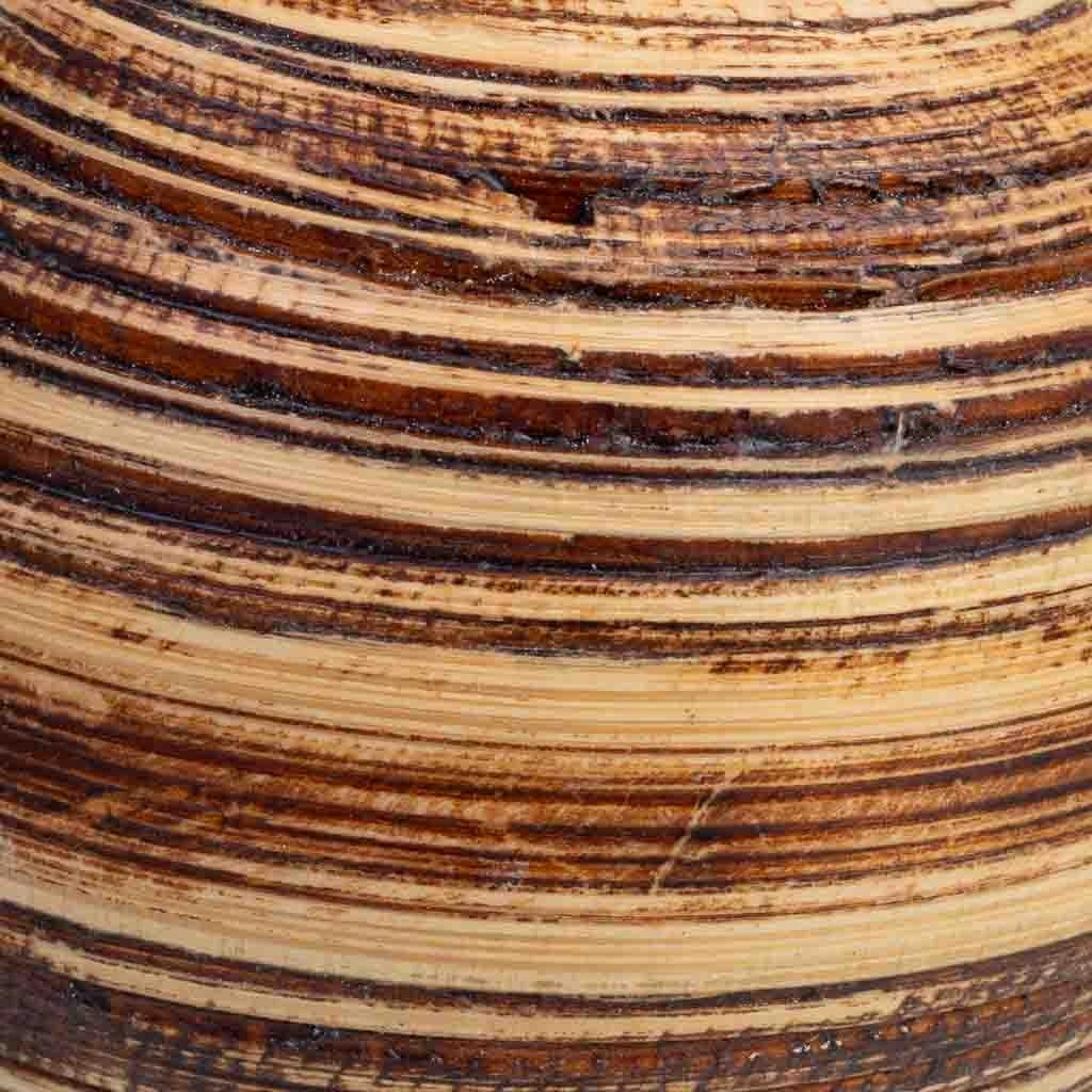 Set vassoio e 3 portacandele in legno di bambù marrone 33x13x3h cm