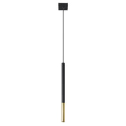 Lampada a sospensione Vitreo 1 G9 nero/oro Pure Lume