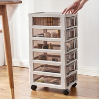 Cassettiera Carrello Salvaspazio in Polipropilene con 6 Cassetti Portaoggetti