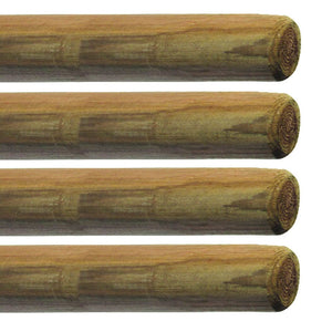 Palo in Legno per Recinzioni Rotondo Senza Punta Giardino 4 Pz Verdelook Formato: Ø 8 - H 200