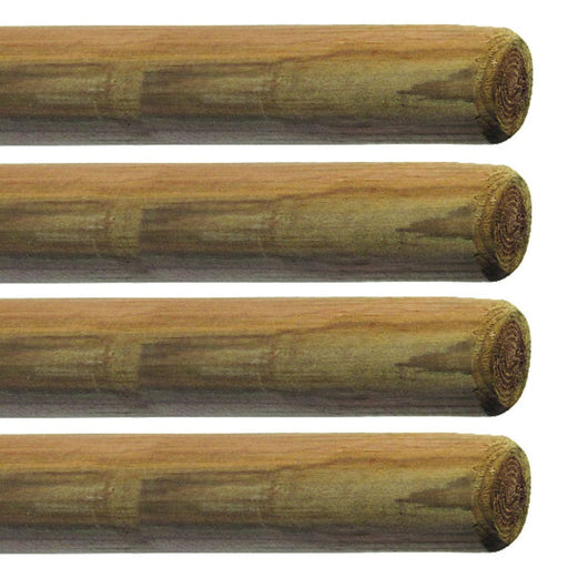 Palo in Legno per Recinzioni Rotondo Senza Punta Giardino 4 Pz Verdelook Formato: Ø 6 - H 250