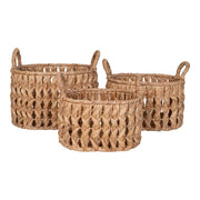 Set di 3 Cesti Portaoggetti Balerma, Marrone, Giacinto d'Acqua, 26x36x21 cm