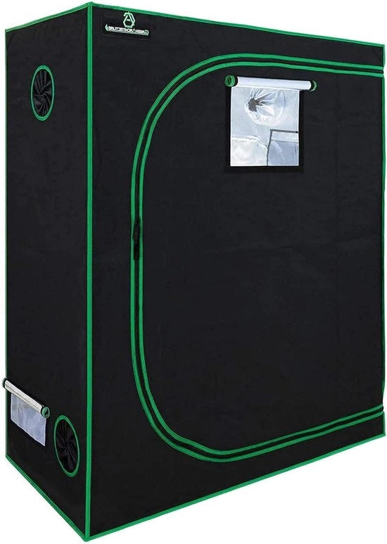 Grow Tent Riflettente - 1 pezzo - Nero - 120 x 60 x 150 cm