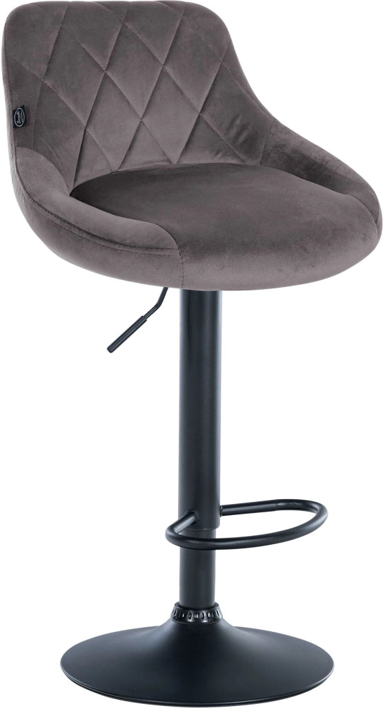 2er Set Barhocker Lazio Samt schwarz