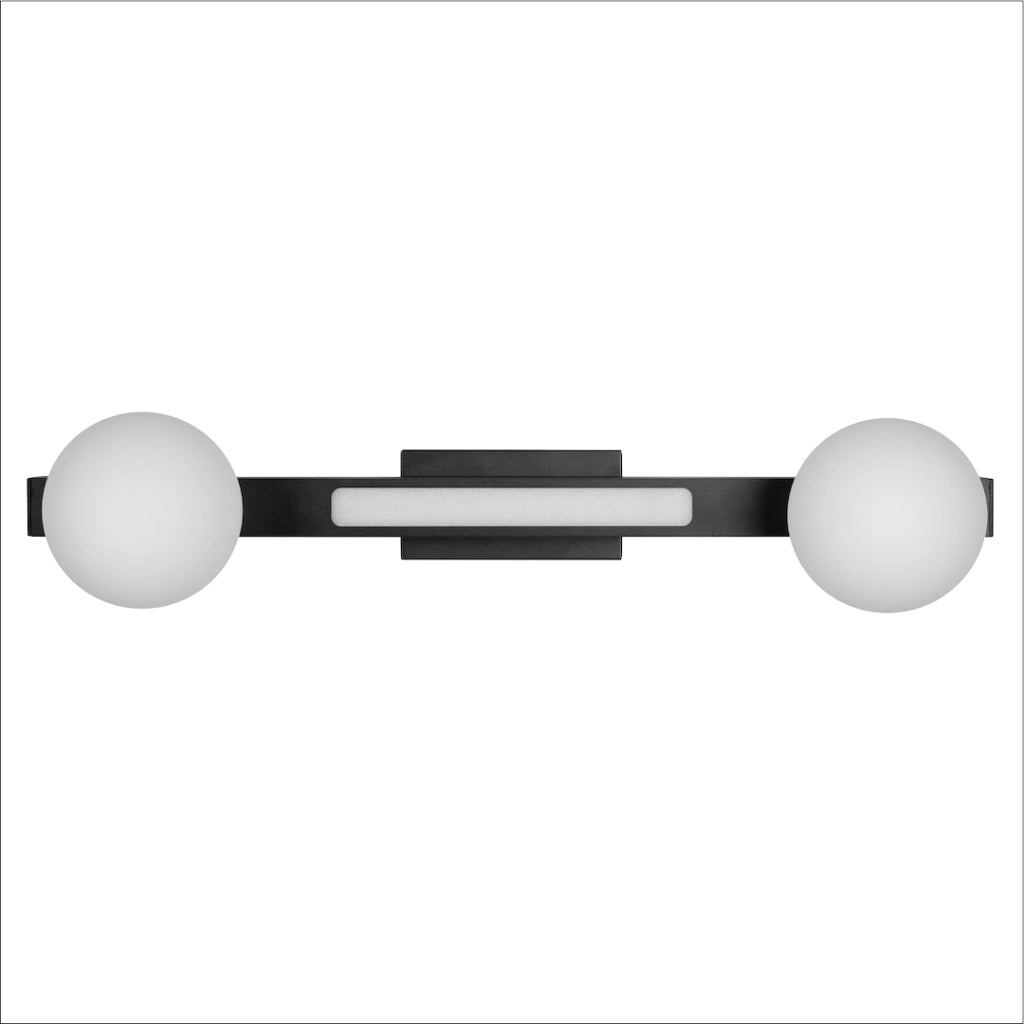 Applique Magnet Milagro nero/bianco LED 13W 2xG9 vetro