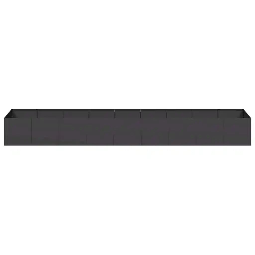 Fioriera Nera 360x80x40 cm in Acciaio 860766