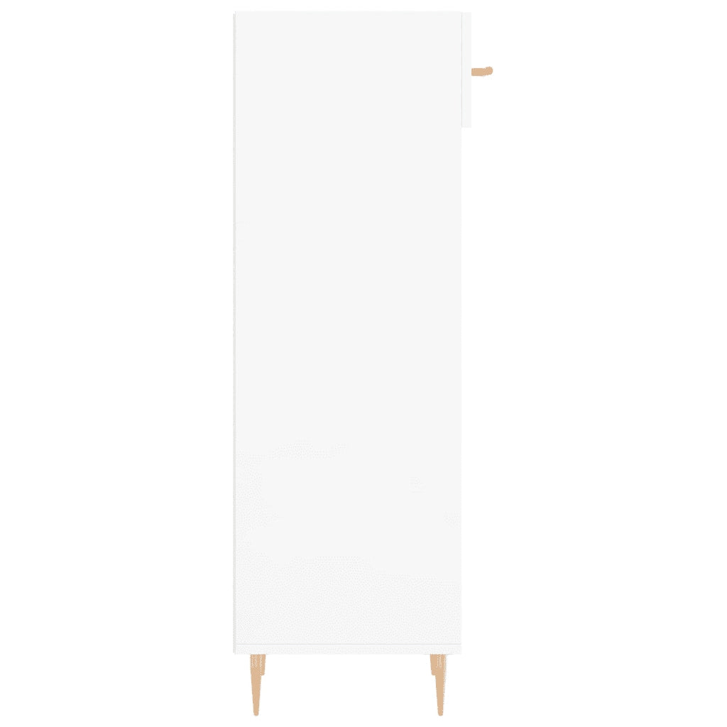 Scarpiera | Mobile per scarpe Bianco Lucido 30x35x105 cm in Legno Multistrato