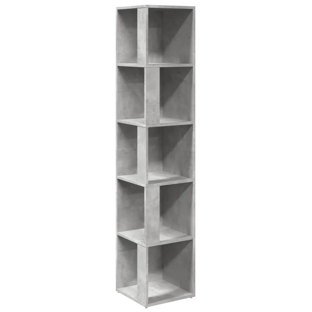 Elegante mobile angolare contenitore moderno 33 x 33 x 164,5 cm legno composito grigio cemento 02_0047979