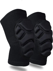 Knee Pads con Pannelli respiranti e Sponda Protettiva, per Basket, Danza, Tattica, Sci, Scooter (Misura M, per peso 50-70 kg) - Nero