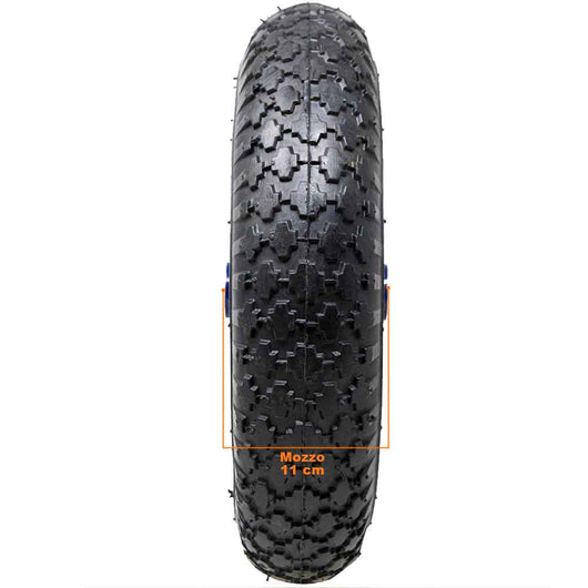 Ruota Pneumatica per Carriola 35 cm Gomma 3.50-8 + Asse Corto 170mm  Incluso