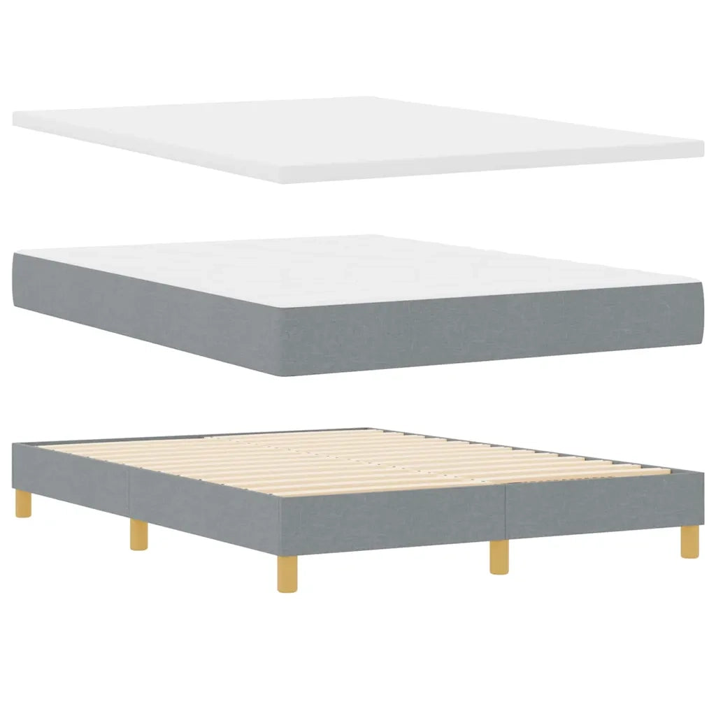 Letto a molle Grigio chiaro 190 x 140 cm Poliestere 3341349