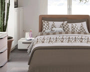 Completo Letto in Flanella Calda e Morbida Anti Pilling - Set Flanellato 3 Misure parure con Federe - Canada beige - 1 Piazza