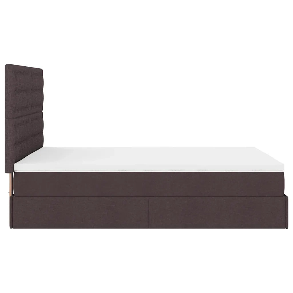vidaXL Struttura Letto Pouf con Materasso 140x190 cm in Tessuto