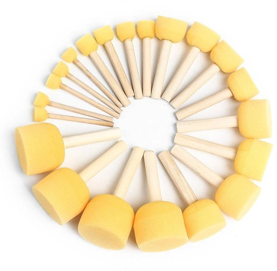 Set di pennelli per stampare su spugna da 25 pezzi - ideale per dipinti e artigianato