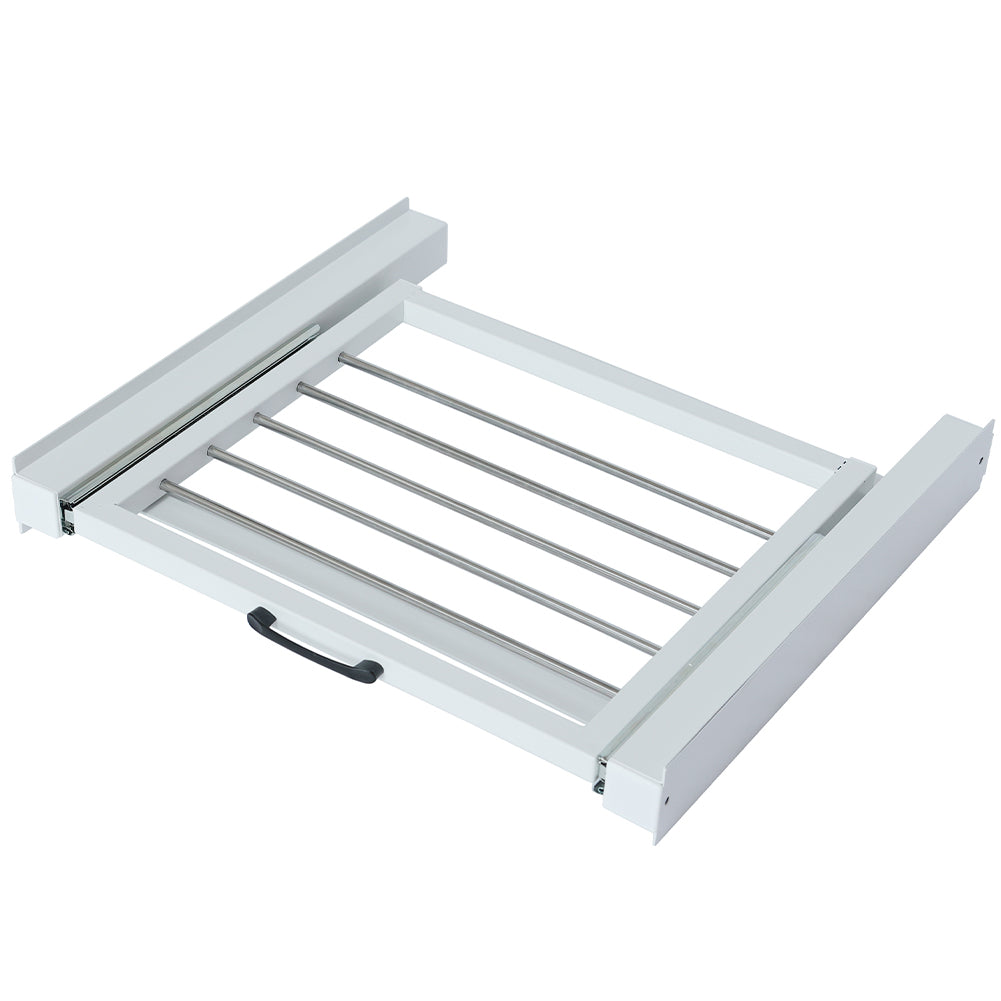 Kit Congiunzione per Lavatrici e Asciugatrici con Ripiano Stendino Estraibile