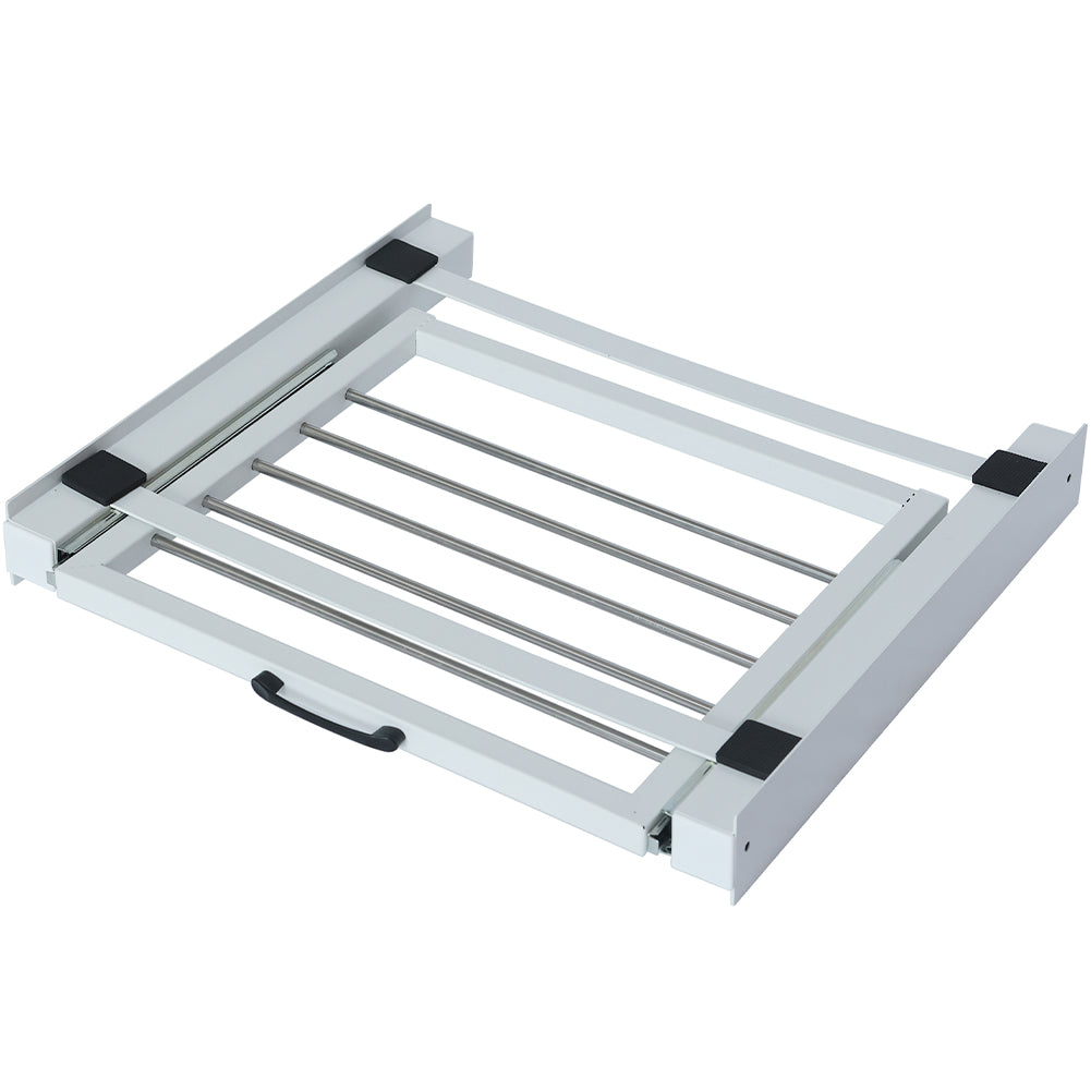 Kit Congiunzione per Lavatrici e Asciugatrici con Ripiano Stendino Estraibile