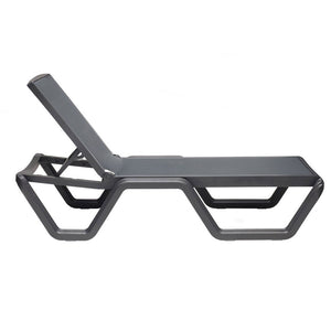 Lettino Prendisole Pieghevole da Spiaggia Piscina Giardino Vela Scab Colore: Antracite - Antracite