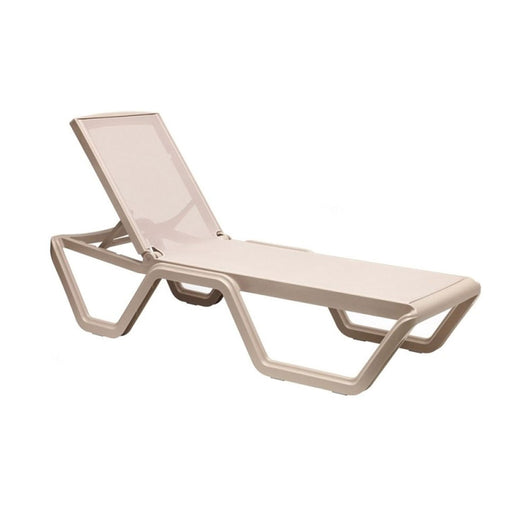 Lettino Prendisole Pieghevole da Spiaggia Piscina Giardino Vela Scab Colore: Tortora - Tortora