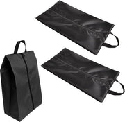 Borsa da scarpe tridimensionale grande capacità impermeabile con chiusura a zip, adatta per uso quotidiano e escursioni, colore nero.