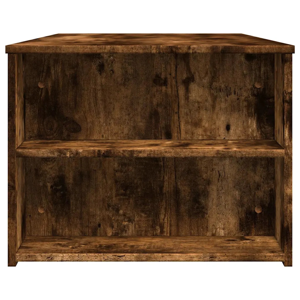 Tavolino da Salotto-Tavolino da soggiorno-Tavolo Rovere Fumo 102x55x42 cm Legno Multistrato 861533
