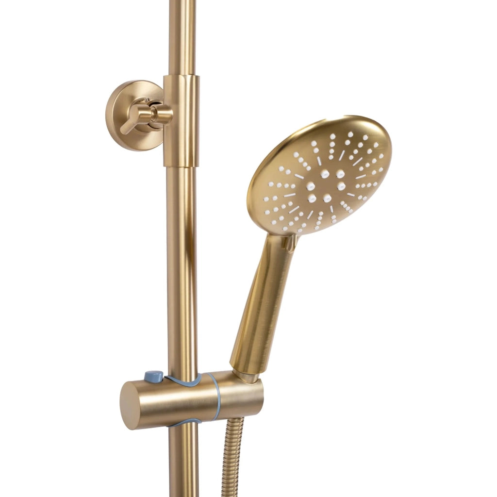 Set Doccia Con Termostato Rea Lungo Gold Brush