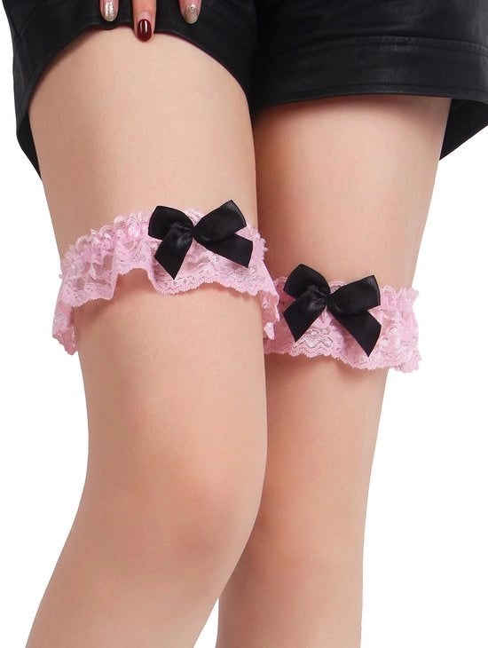 Set di fascia di tessuto per matrimonio - Set di 2 in bianco e azzurro