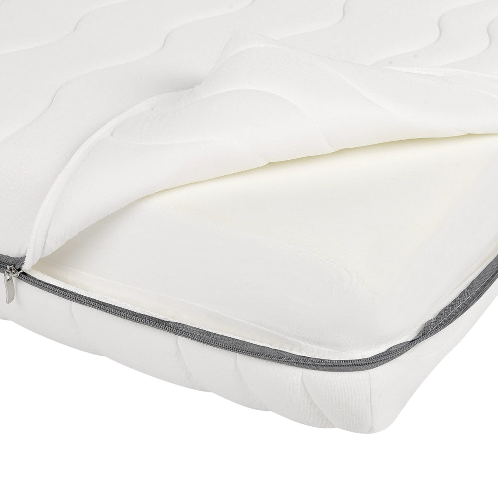 Materasso matrimoniale Memory Foam Imbottitura Poliestere Sfoderabile Bianco 120 x 200 cm massimo comfort