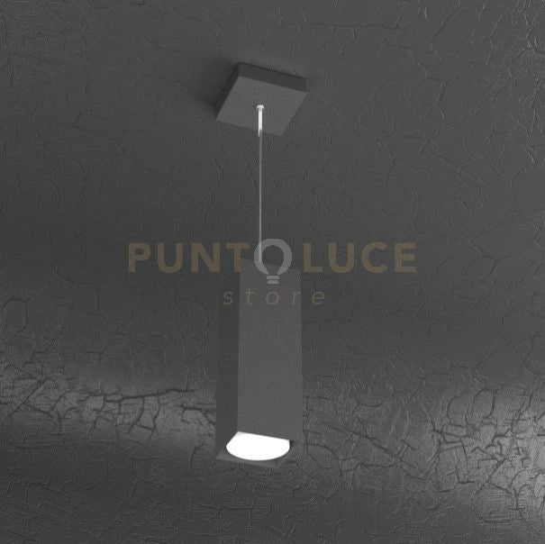 PLATE SOSPENSIONE TUBO H.25 1 LUCE GRIGIO ANTRACITE 1129-S25-GA